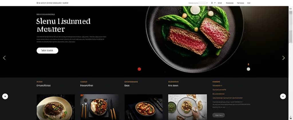Site web restaurant - Page d'accueil élégante